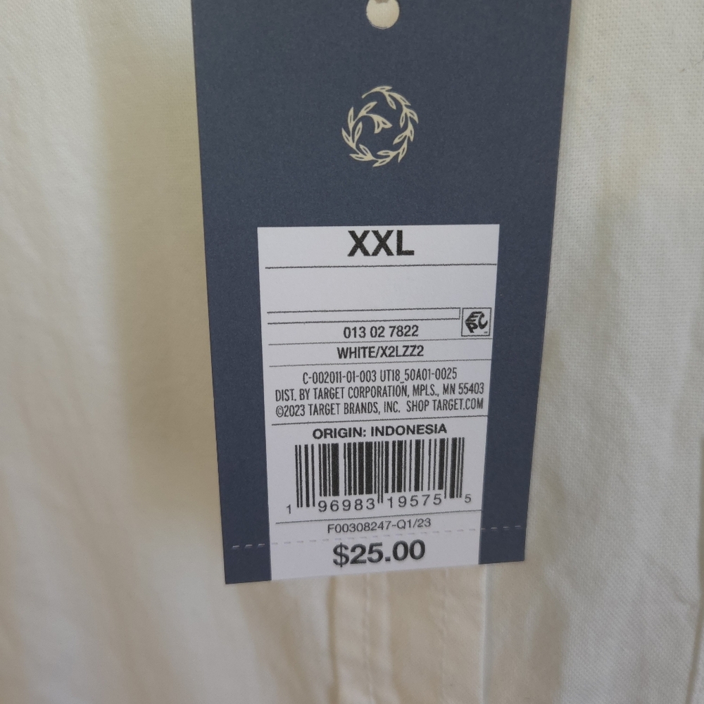 Universal Thread Long Sleeve Classic Fit Button-Down Shirt  White XXL - Picture 9 of 15